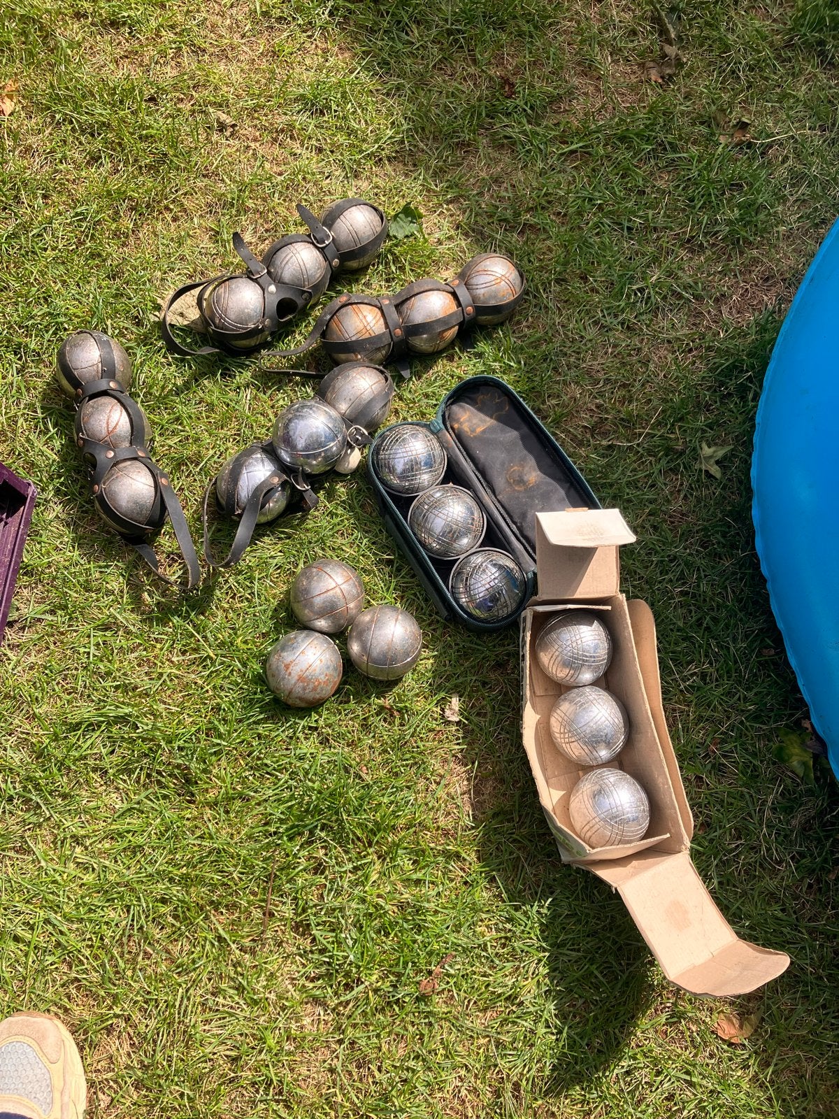 Diverse set petanque/jeu de boules ballen, Ophalen, Gebruikt