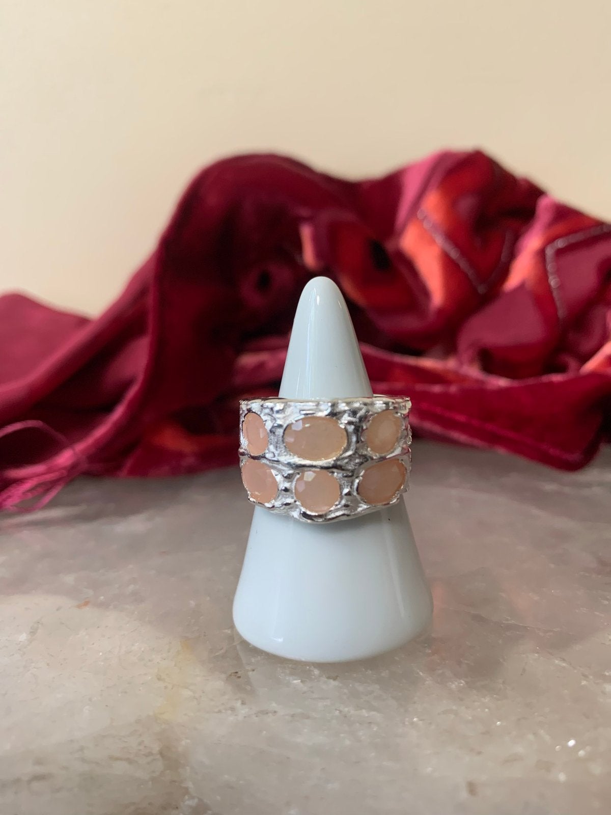 Maansteen roze beschermt geluk intuïtie meditatie harmonie, Sieraden, Tassen en Uiterlijk, Magnolia11, Nieuw, Ophalen of Verzenden