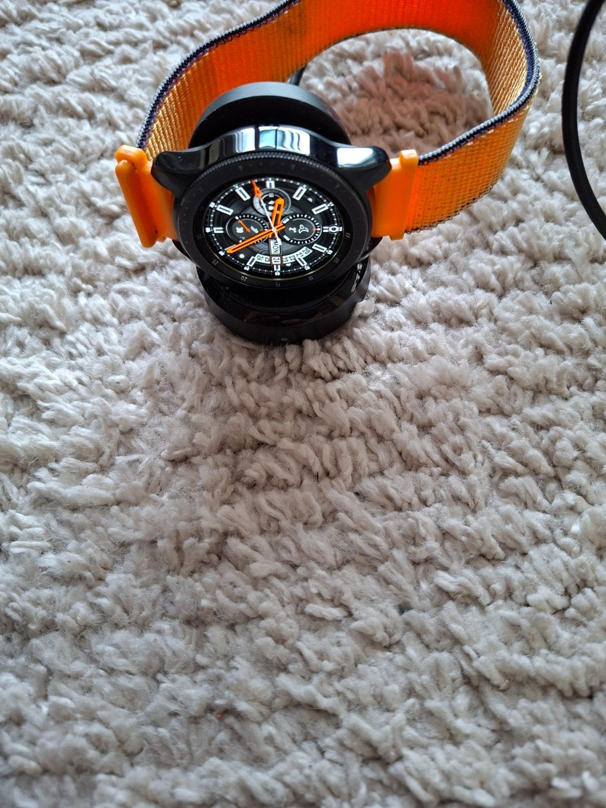 Samsung Galaxy Watch150E - Goede staat met extra bandjes, GPS, Zwart, Ophalen of Verzenden, Zo goed als nieuw
