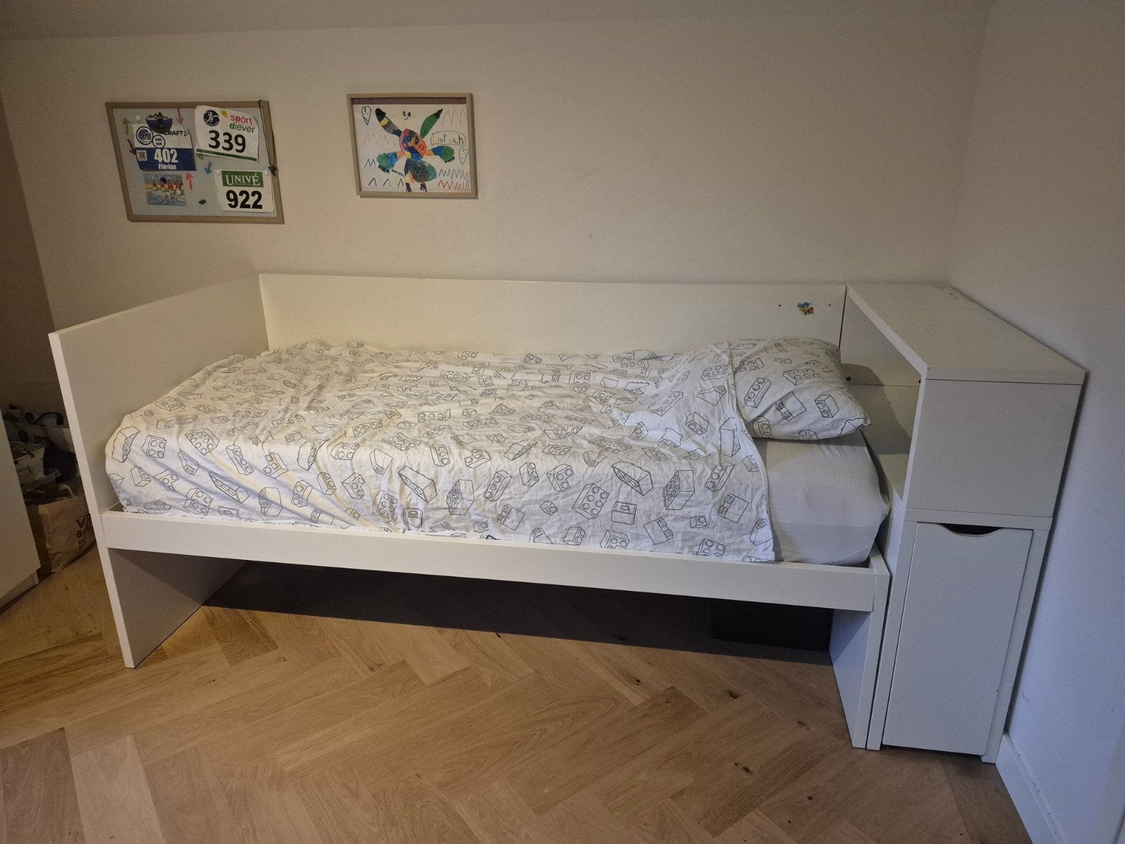 Bed odda? met kast, opberger, boekenkast, Ophalen, Gebruikt, 180 cm of meer, 85 tot 100 cm