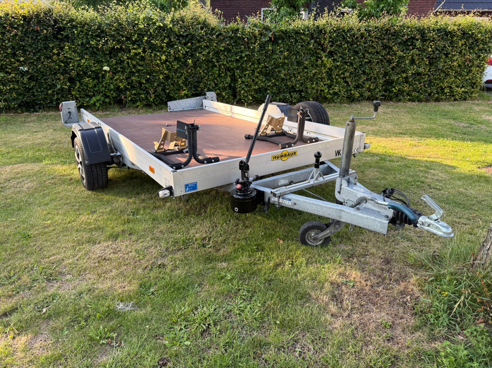 Humbaur HKT 183117 S – hydraulisch zakbare motortrailer, Auto diversen, Aanhangers en Bagagewagens, Ophalen, Gebruikt