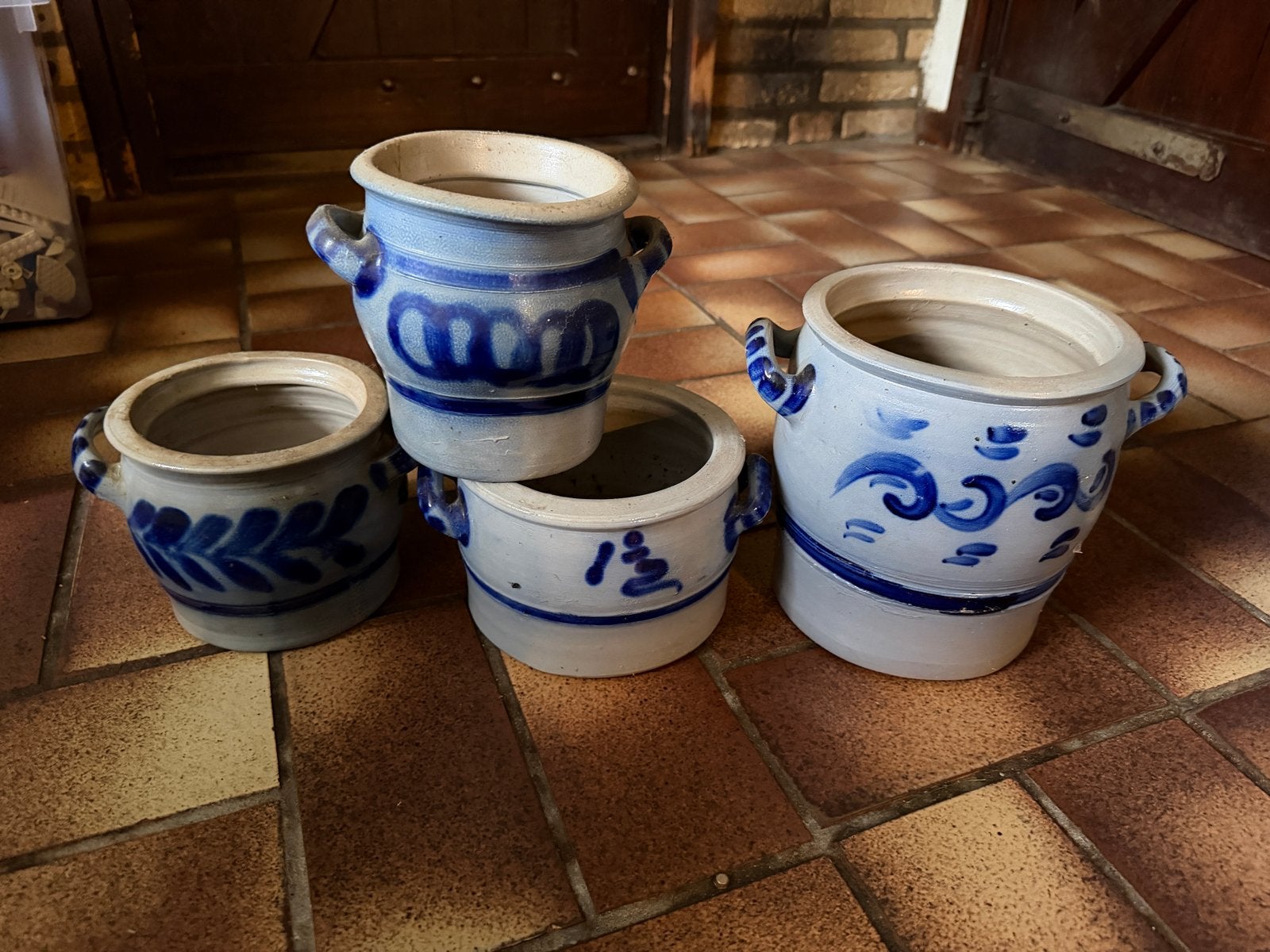 Set van 4 antieke Keulse potten, Ophalen
