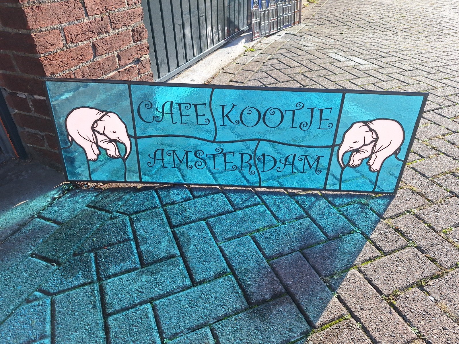 Delirium uniek glas in lood raam / Cafe Kootje in nieuwstaat, Ophalen, Nieuw, Glas of Glazen, Overige merken