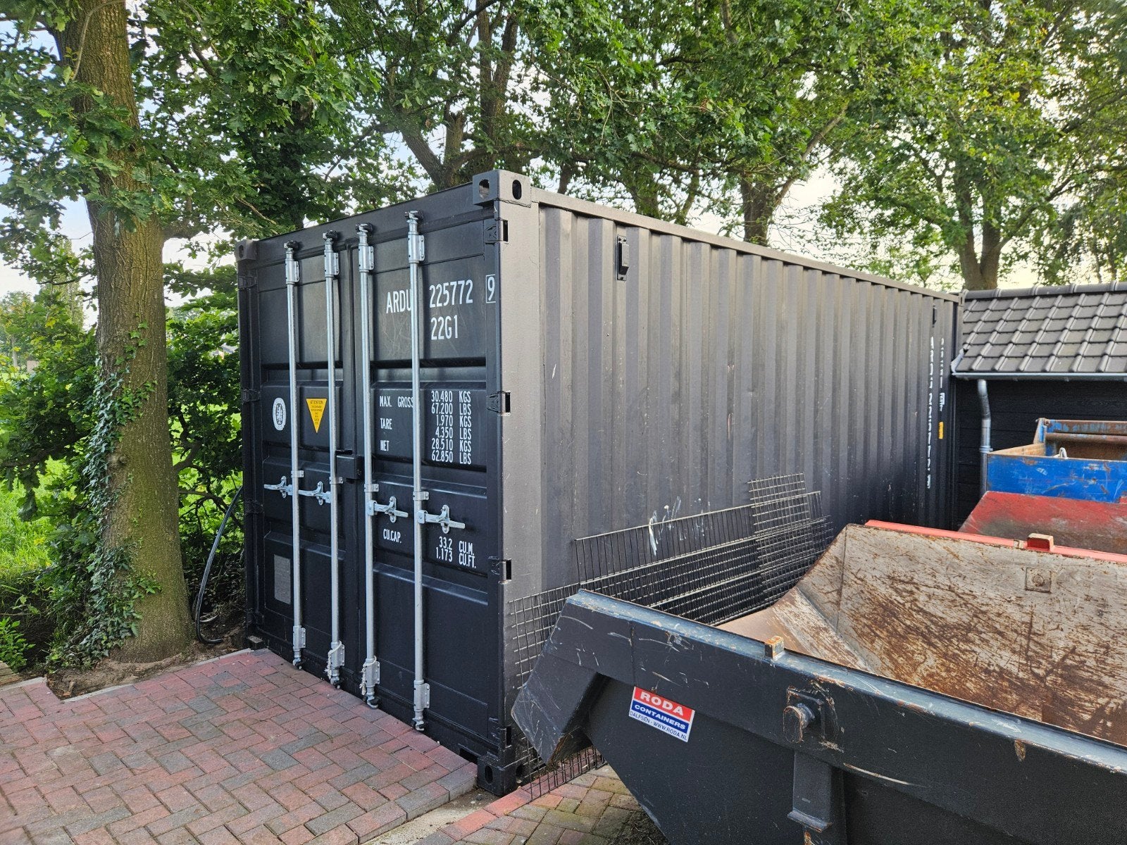 20ft Opslagcontainer met Krachtstroom en Verlichting, Ophalen