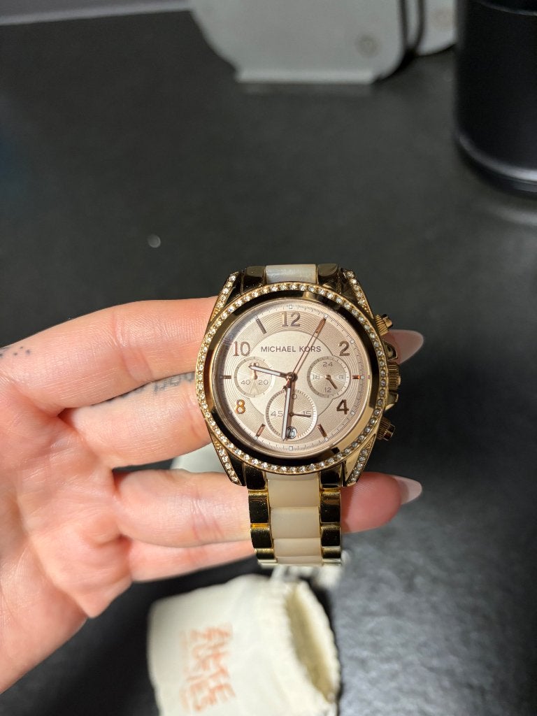 Rose michael kors horloge, Ophalen of Verzenden, Zo goed als nieuw, Staal, Overige merken