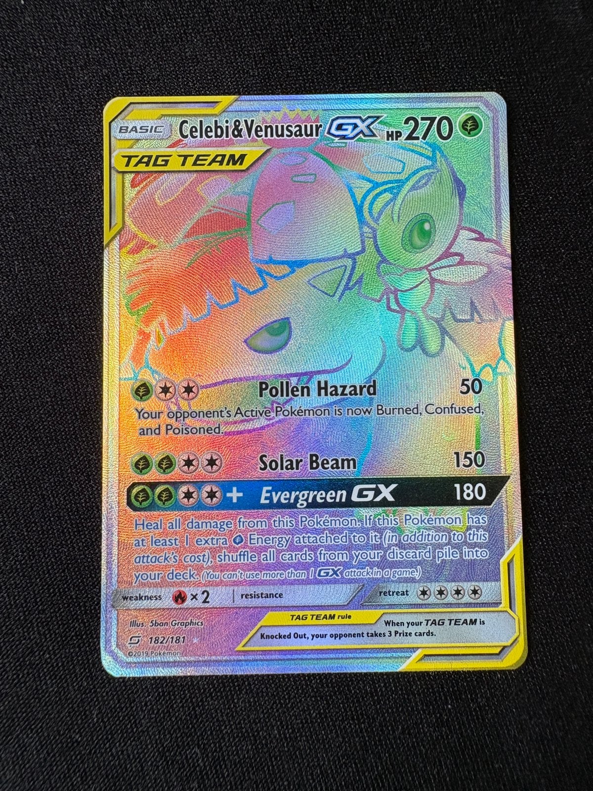 Celebi & Venusaur GX Tag Team Team Up #182, Ophalen of Verzenden, Zo goed als nieuw