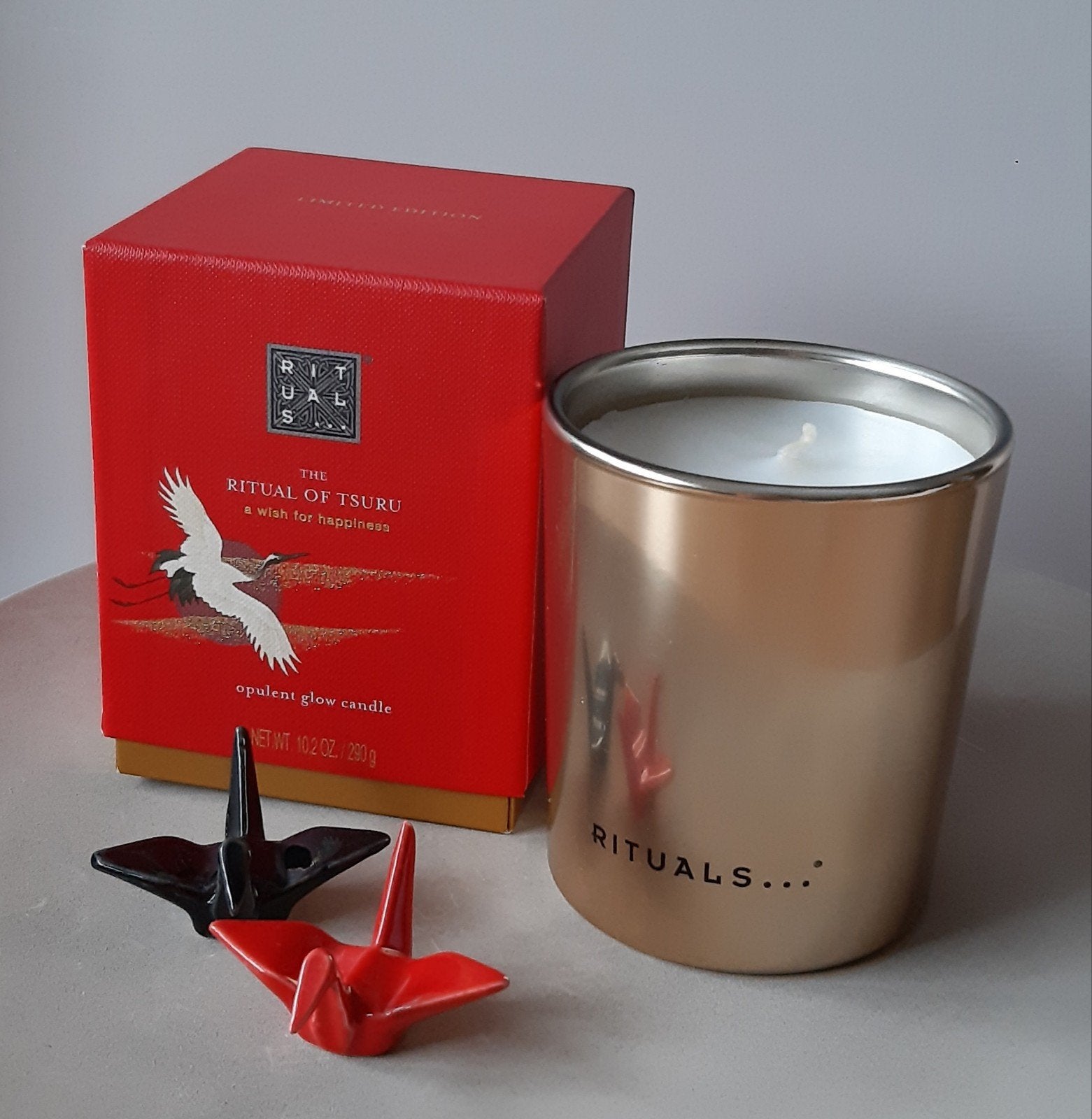 Rituals Tsuru 🕊🔴 geurkaars | NIEUW | 290 gram., Ophalen of Verzenden, Rituals, Kaars, Goud