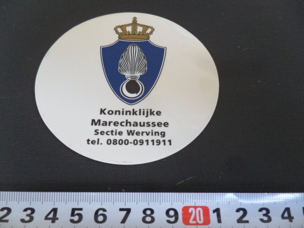 sticker Leger Politie KMAR  Marechaussee Transparant *, Ophalen, Zo goed als nieuw