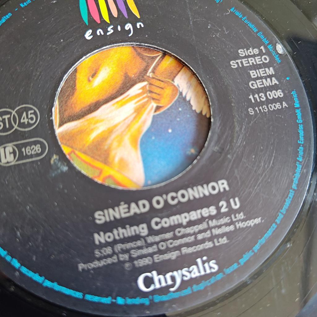 Sinéad O'Connor - Nothing Compares 2 U (Single), Gebruikt, 1990 - 1999, Originele persing, 7 inch
