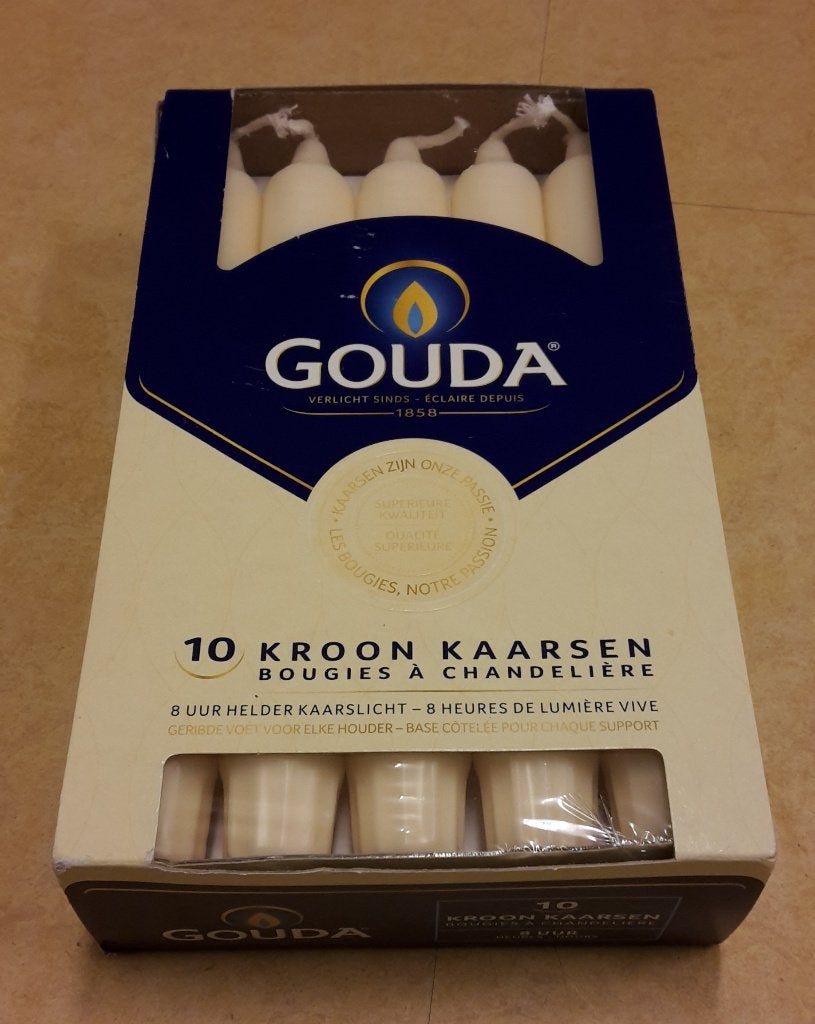10 Kroon Kaarsen Gouda (20 cm kleur: ivoor) [Nieuw], Huis en Inrichting, Woonaccessoires | Kandelaars en Kaarsen, Overige merken