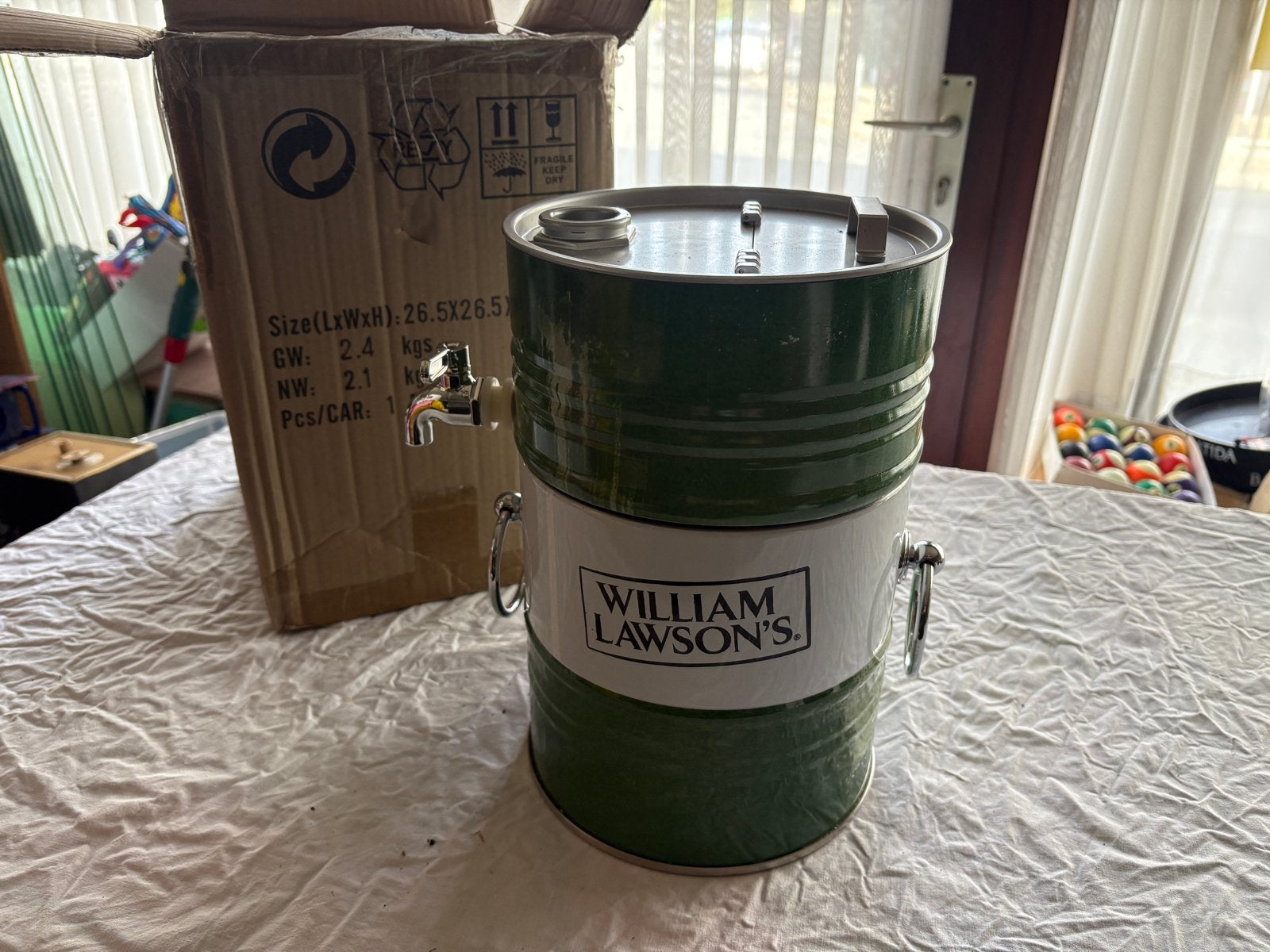 William Lawson's Drankdispenser / Flessenkoeler, Flessenkoeler, Groen, Nieuw, Ophalen of Verzenden