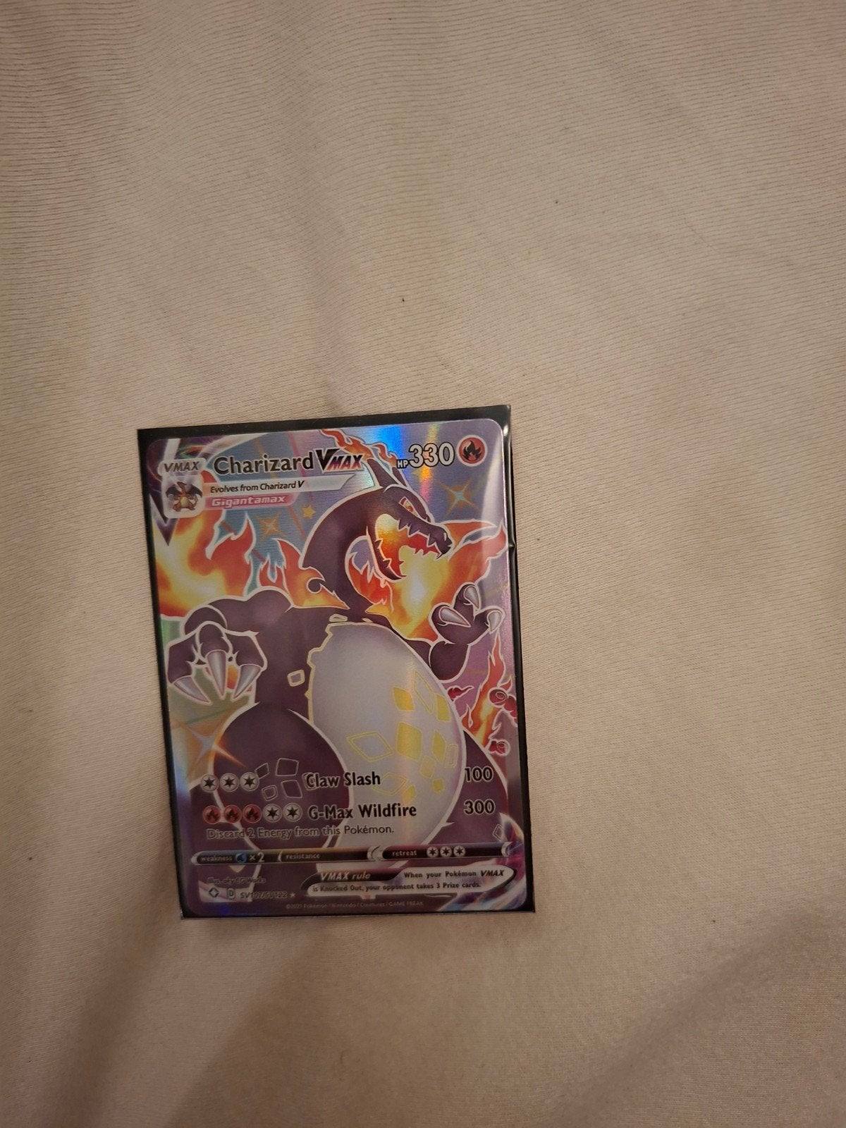 CharizardVMAX 330HP (SV107/SV122) Evolving Skies Pokémon Kaa, Verzenden, Nieuw, Losse kaart, Foil
