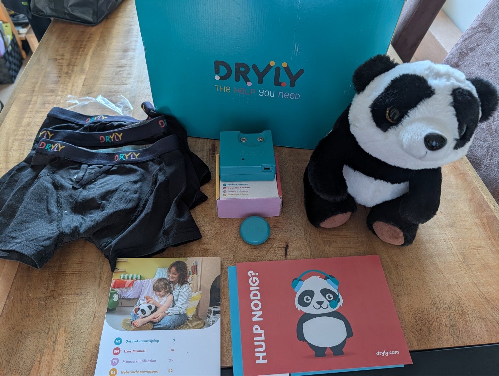 Dryly plaswekker met 3 onderbroeken en knuffel, Ophalen of Verzenden, Zo goed als nieuw
