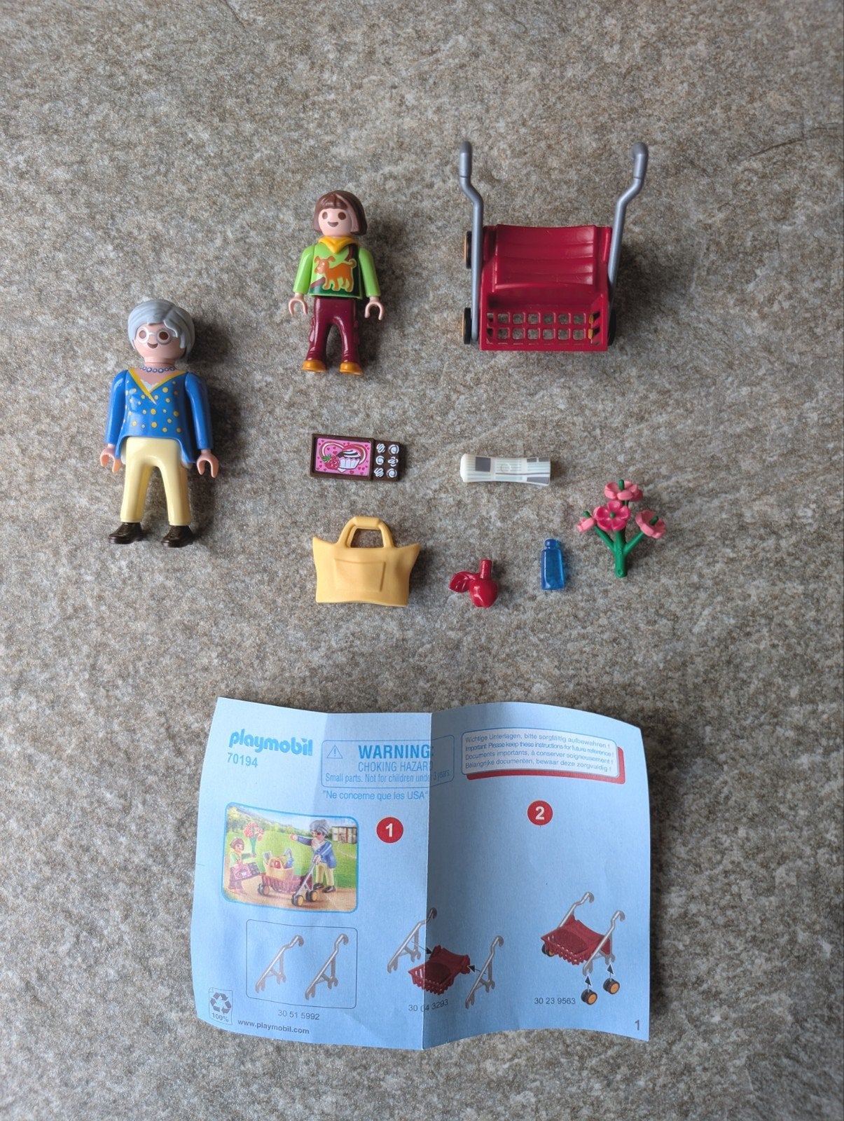 Playmobil 70194 Oma met rollator en kleinkind COMPLEET, Kinderen en Baby's, Speelgoed | Playmobil, Ophalen of Verzenden, Zo goed als nieuw