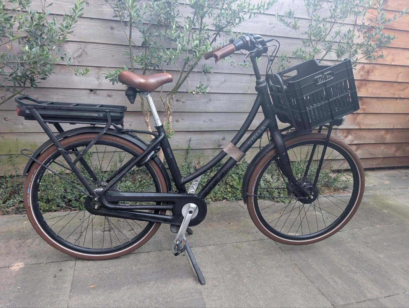 Stella elektrische fiets met mand, Gebruikt, Versnellingen, 50 tot 53 cm, Schijfrem