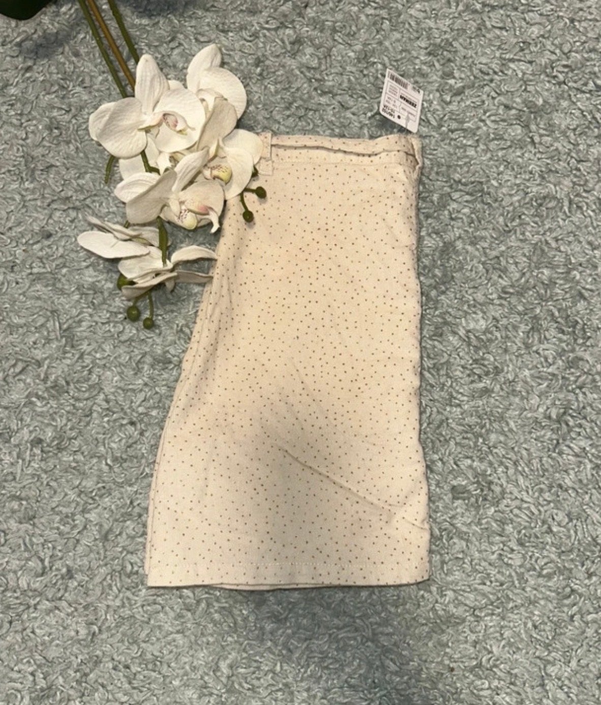 NIEUW, crème soft corduroy rok met gouden stippen, 146/152, Kinderen en Baby's, Kinderkleding | Maat 146, Ophalen of Verzenden