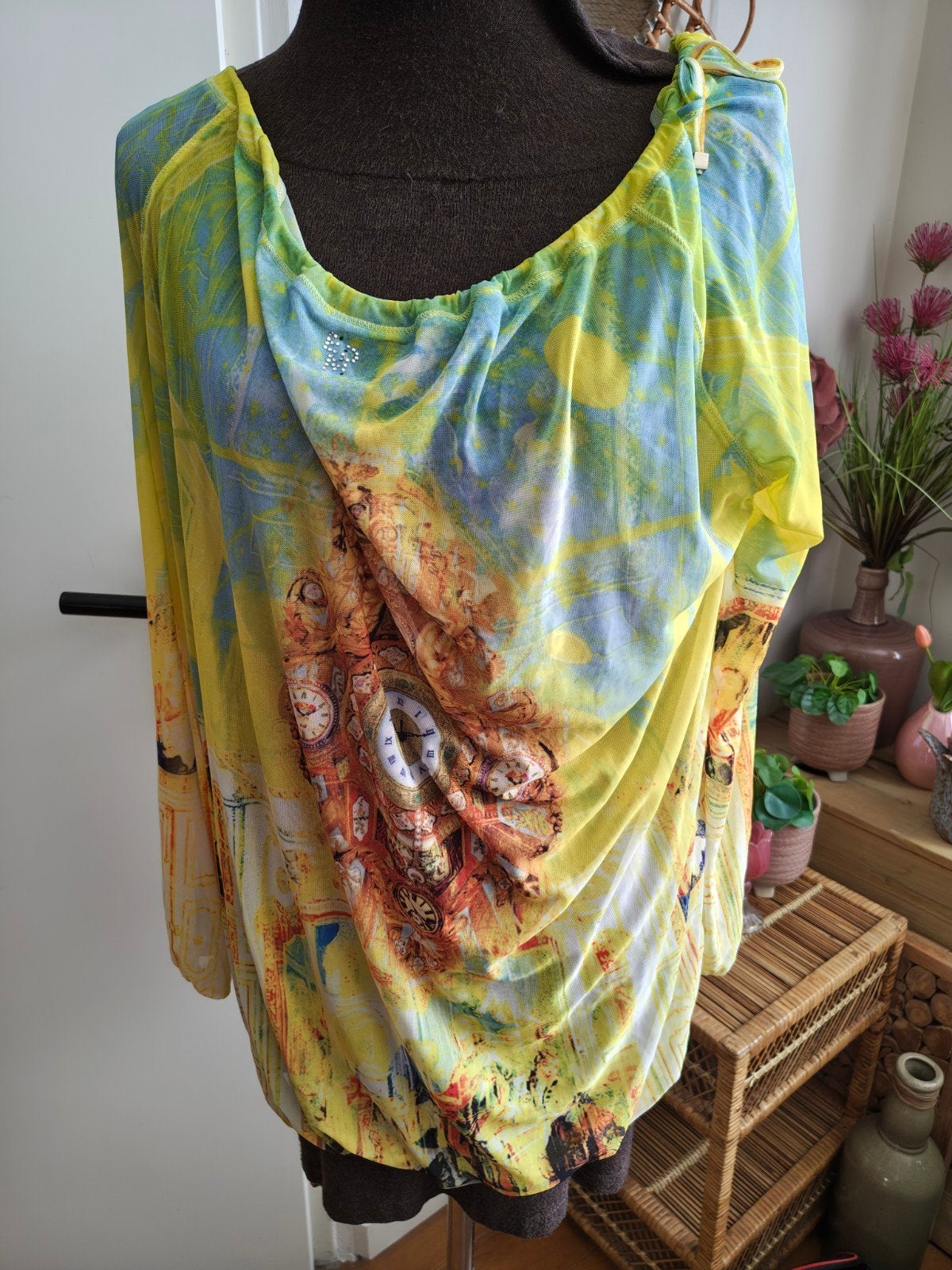 tuniek xl xxl pantystof geel, Ophalen of Verzenden, Zo goed als nieuw, Maat 46/48 (XL) of groter, Geel