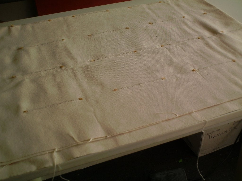 Ecru stof met verweven touwtjes. Nieuw !!, Bruin, 120 cm of meer, Nieuw, Ophalen of Verzenden
