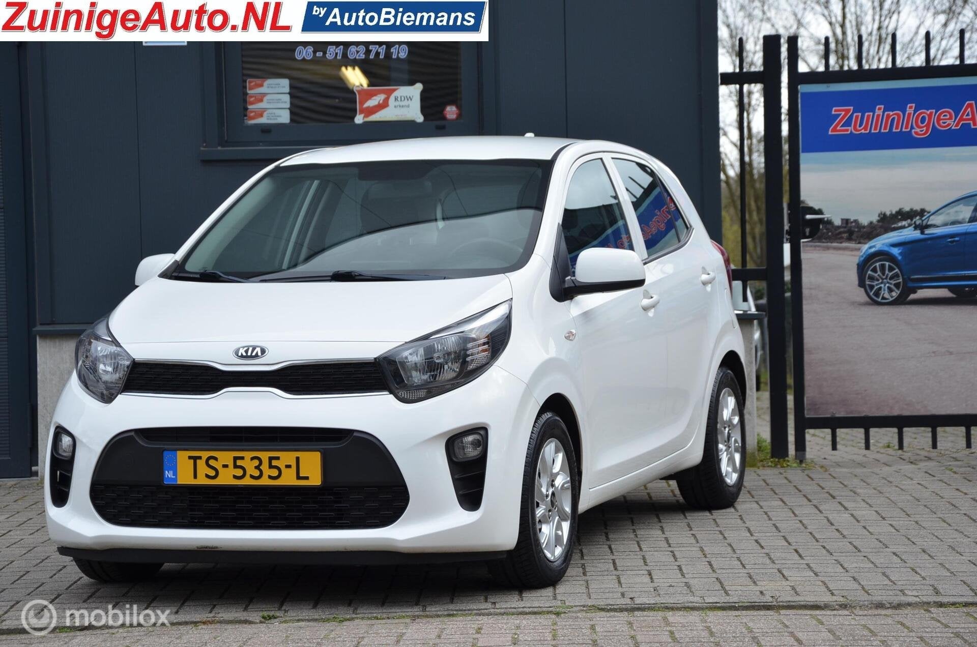Kia Picanto 1.0i Comf.Plus Navigatie Applcarplay Camera LM v, Voorwielaandrijving, Stof, 4 stoelen, Wit