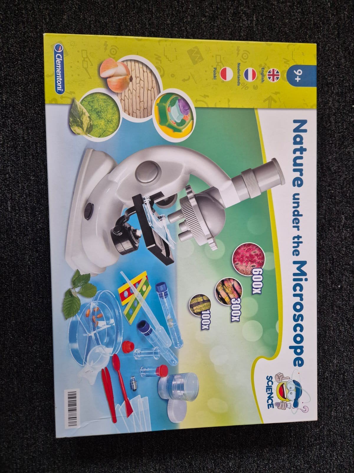 Clementoni Science Microscoop - Nature under the Microscope, Ophalen, Zo goed als nieuw, Minder dan 400x, Biologische microscoop