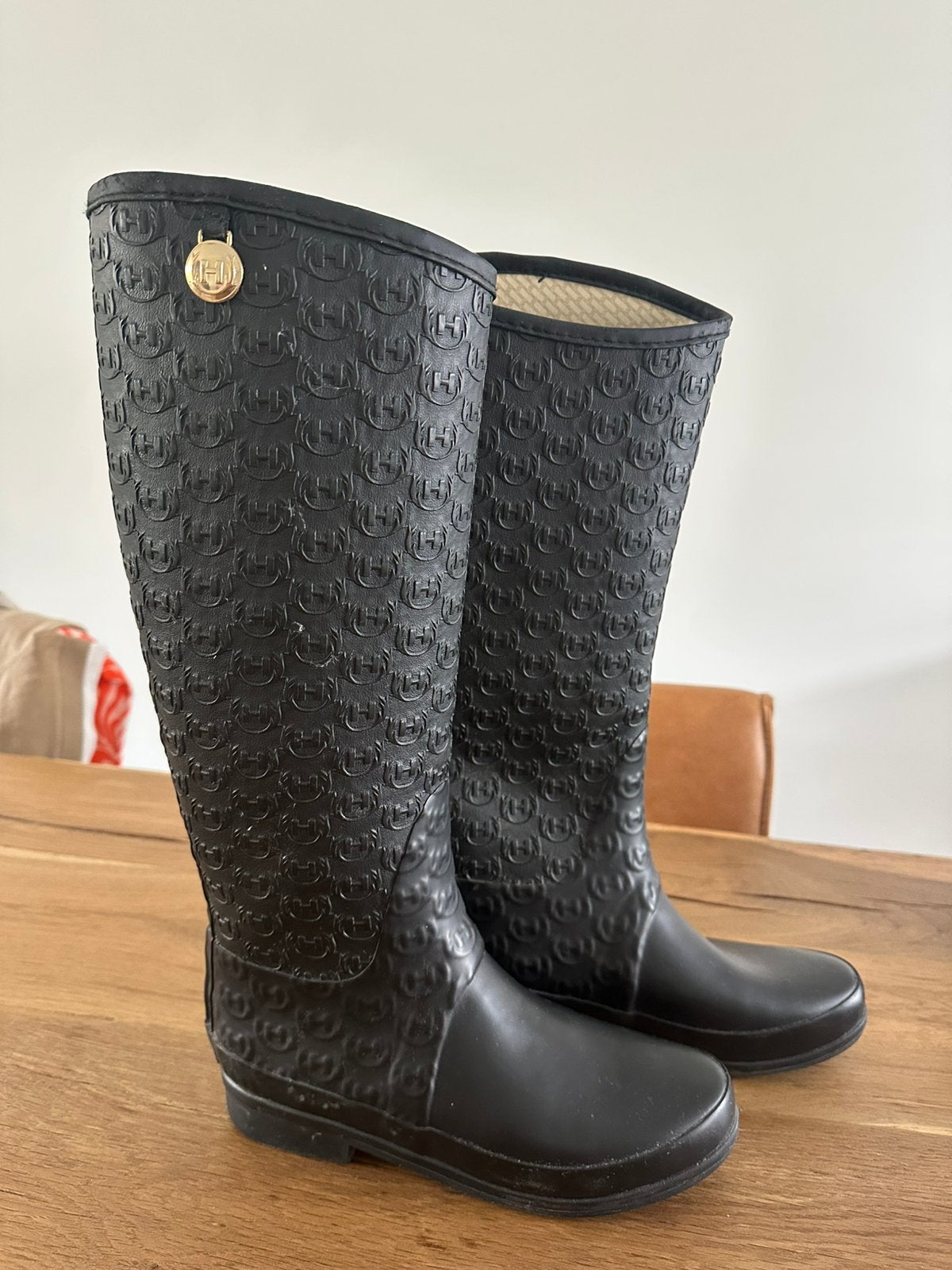 Hunter regenlaarzen laarzen maat 38, Kleding | Dames, Schoenen, Ophalen of Verzenden, Gedragen, Zwart, Regenlaarzen