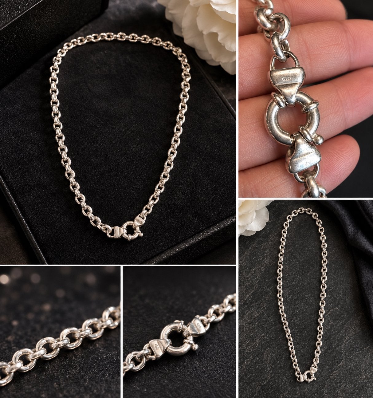 Zilveren Jasseron Ketting - Klassiek en Tijdloos, Ophalen of Verzenden, Zo goed als nieuw, Zilver