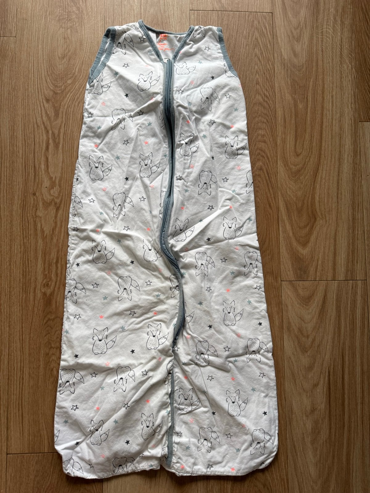 Hema Slaapzak met vossenprint - Maat 86/104, Gebruikt, Ophalen of Verzenden, Hema, Dubbele rits