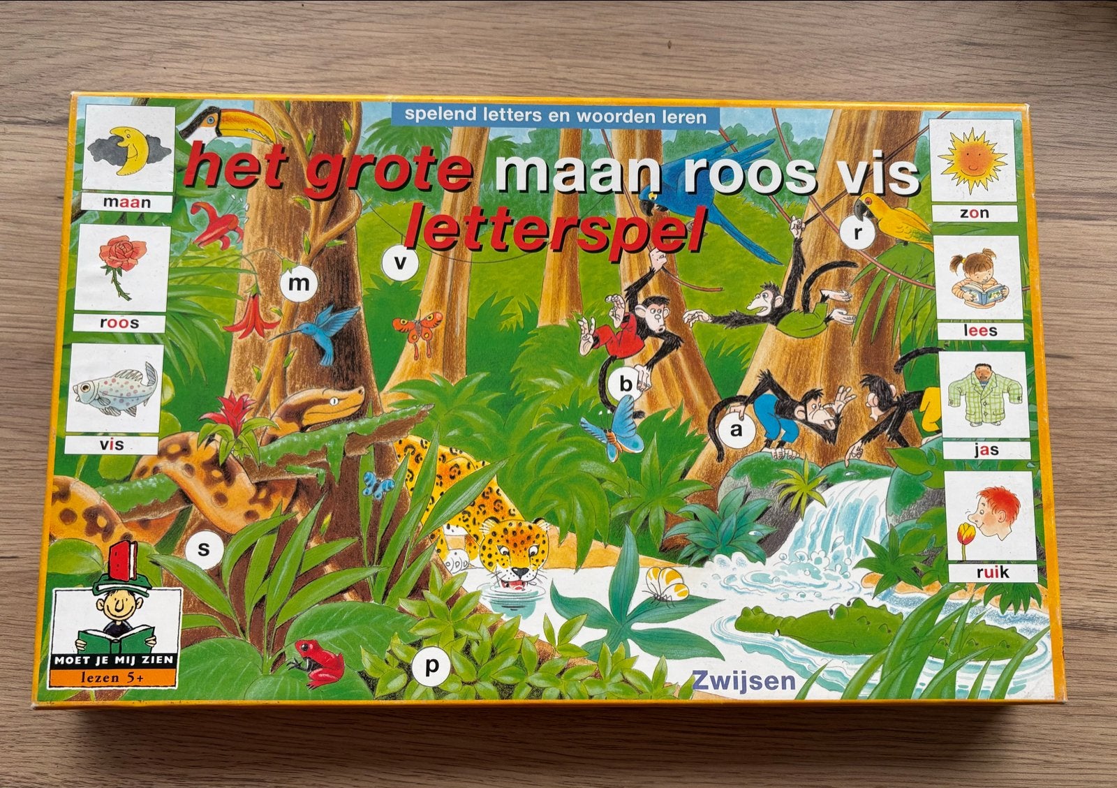 Het Grote Maan Roos Vis Letterspel - Leren Lezen 5+, Ophalen of Verzenden, Gebruikt, Taal en Lezen