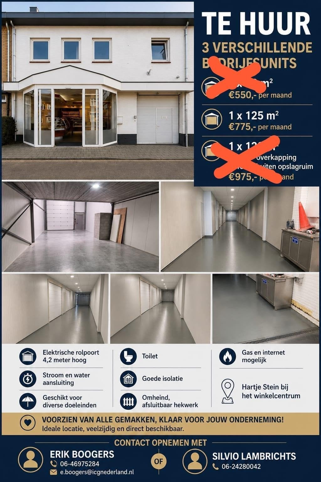 Te Huur: Bedrijfsunit 125 m² met faciliteiten, Huur, Bedrijfsruimte