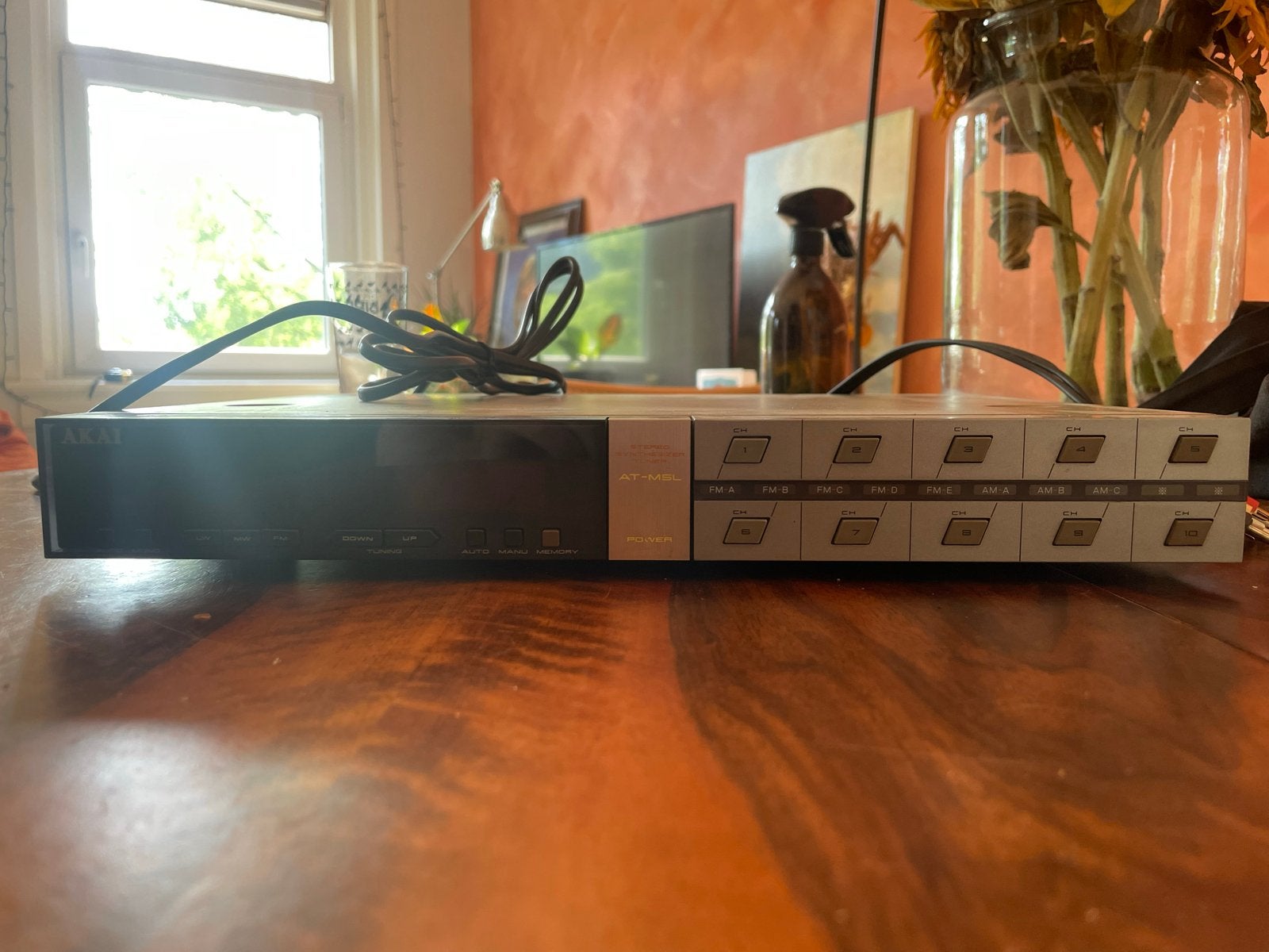 Akai AT-M5L Stereo Synthesizer Tuner - Werkend, Audio, Tv en Foto, Tuners, Ophalen, Gebruikt
