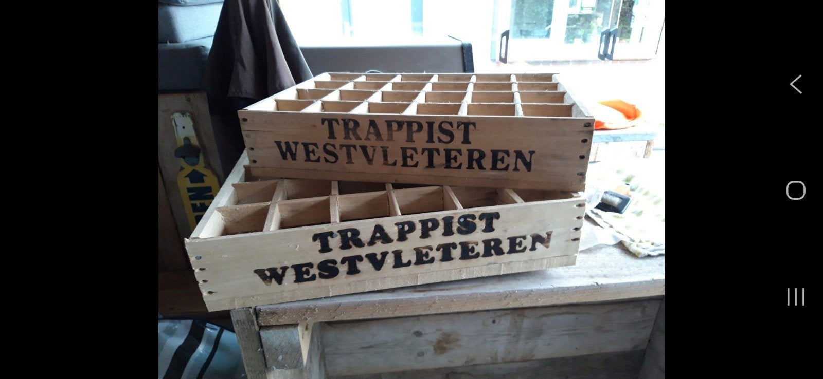 Westvleteren originele bierkrat van hout., Ophalen of Verzenden, Gebruikt, Overige merken