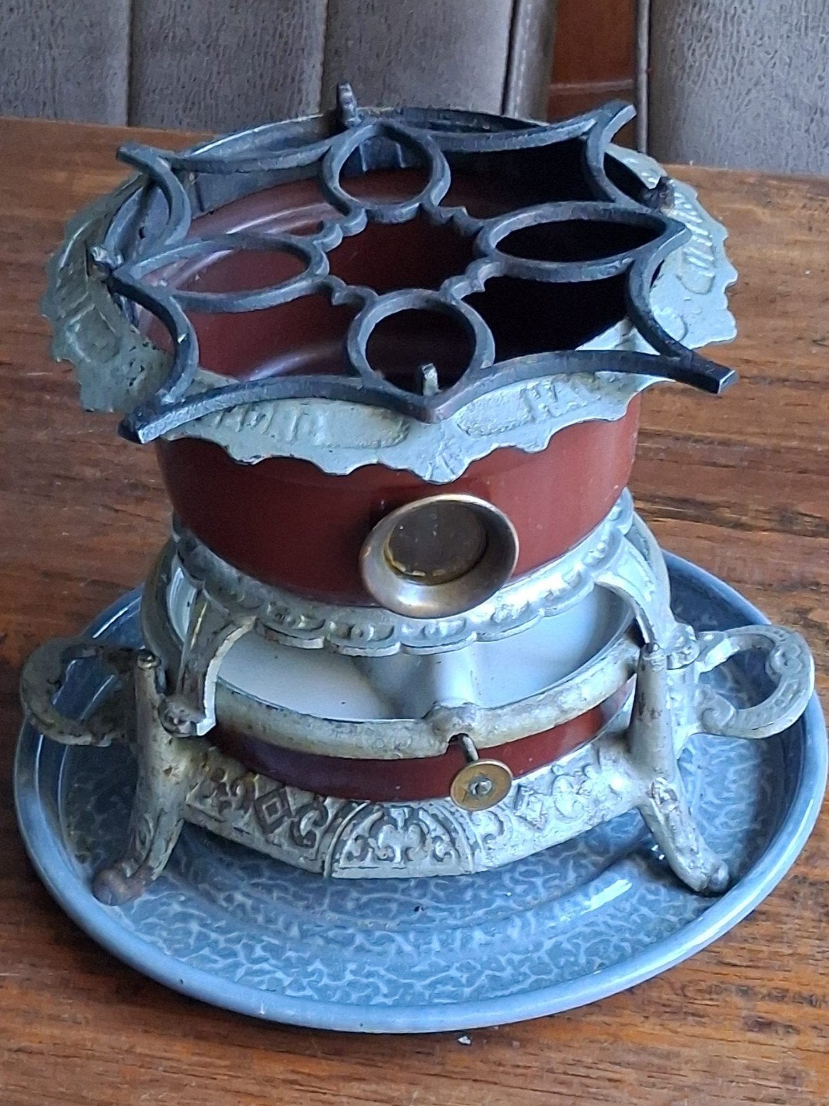antiek petroleumstel zie beschrijving, Antiek en Kunst, Ophalen of Verzenden