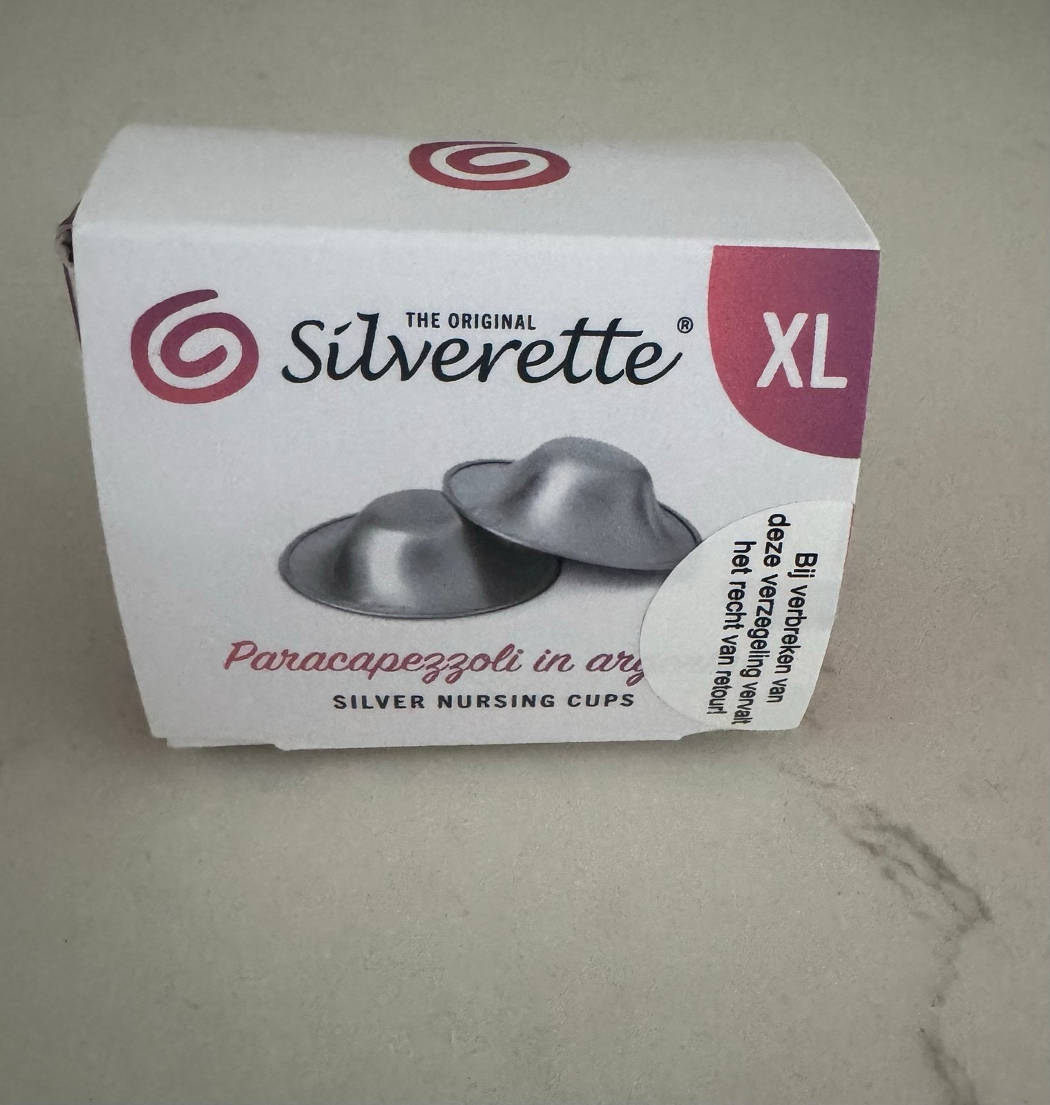 Silverette cupjes XL - tepelbescherming en kloven, Verzenden, Zo goed als nieuw