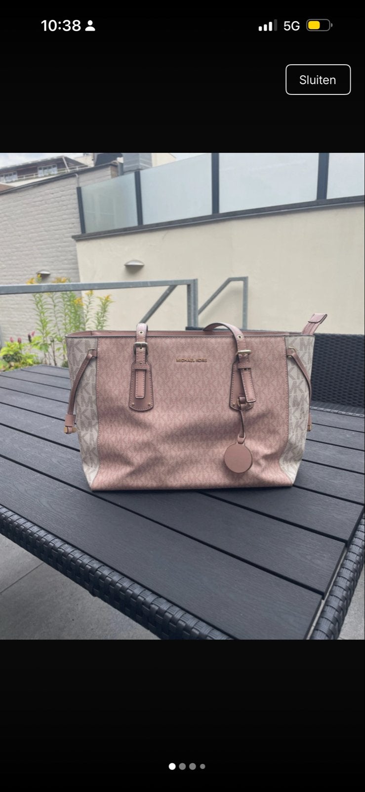 Michael Kors Shopper Roze/Beige, Sieraden, Tassen en Uiterlijk, Ophalen of Verzenden, Gebruikt, Roze, Shopper