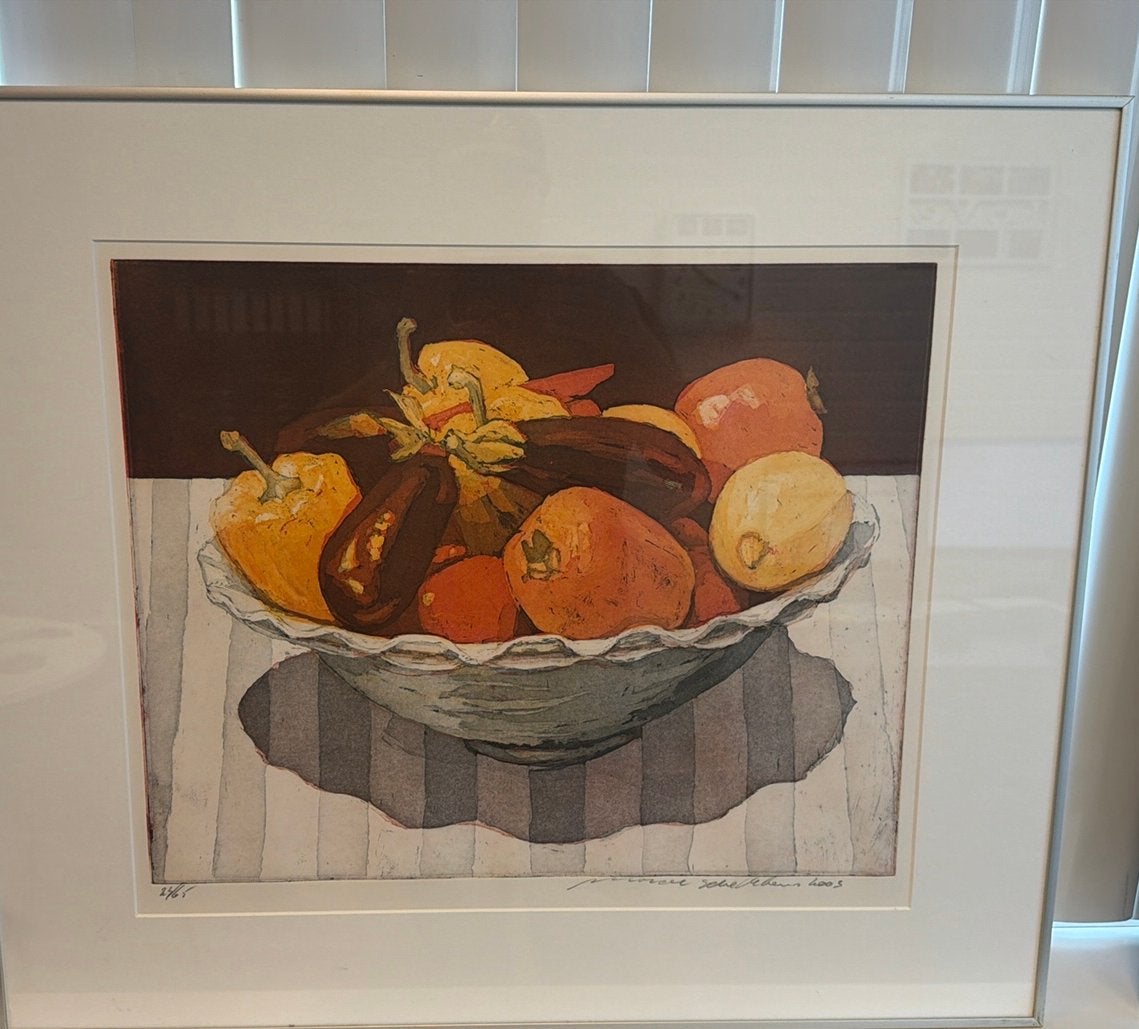Marcel Schellekens - "Fruitschaaltje 2003" -   (23/65), Antiek en Kunst, Ophalen of Verzenden, 60 cm, 70 cm, Gravure