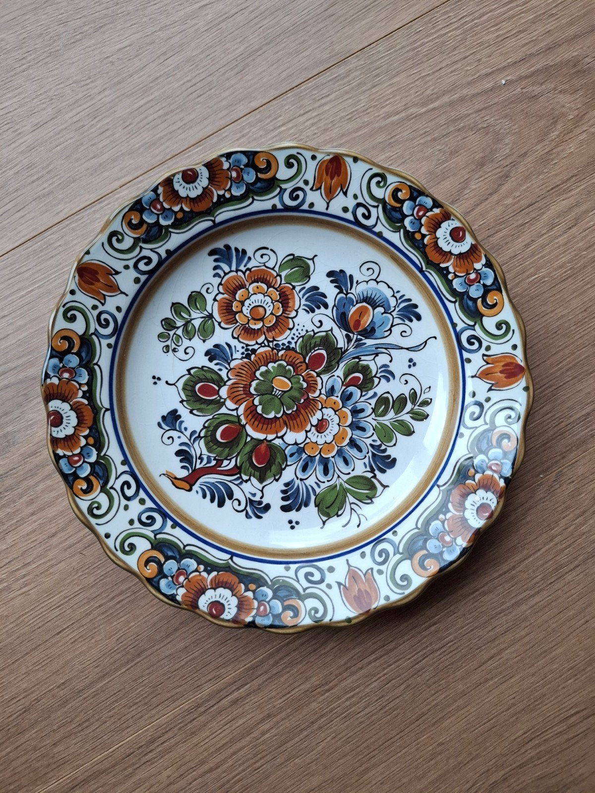 Flora Keramiek Delfts Polychroom Handwerk Wandbord, Ophalen
