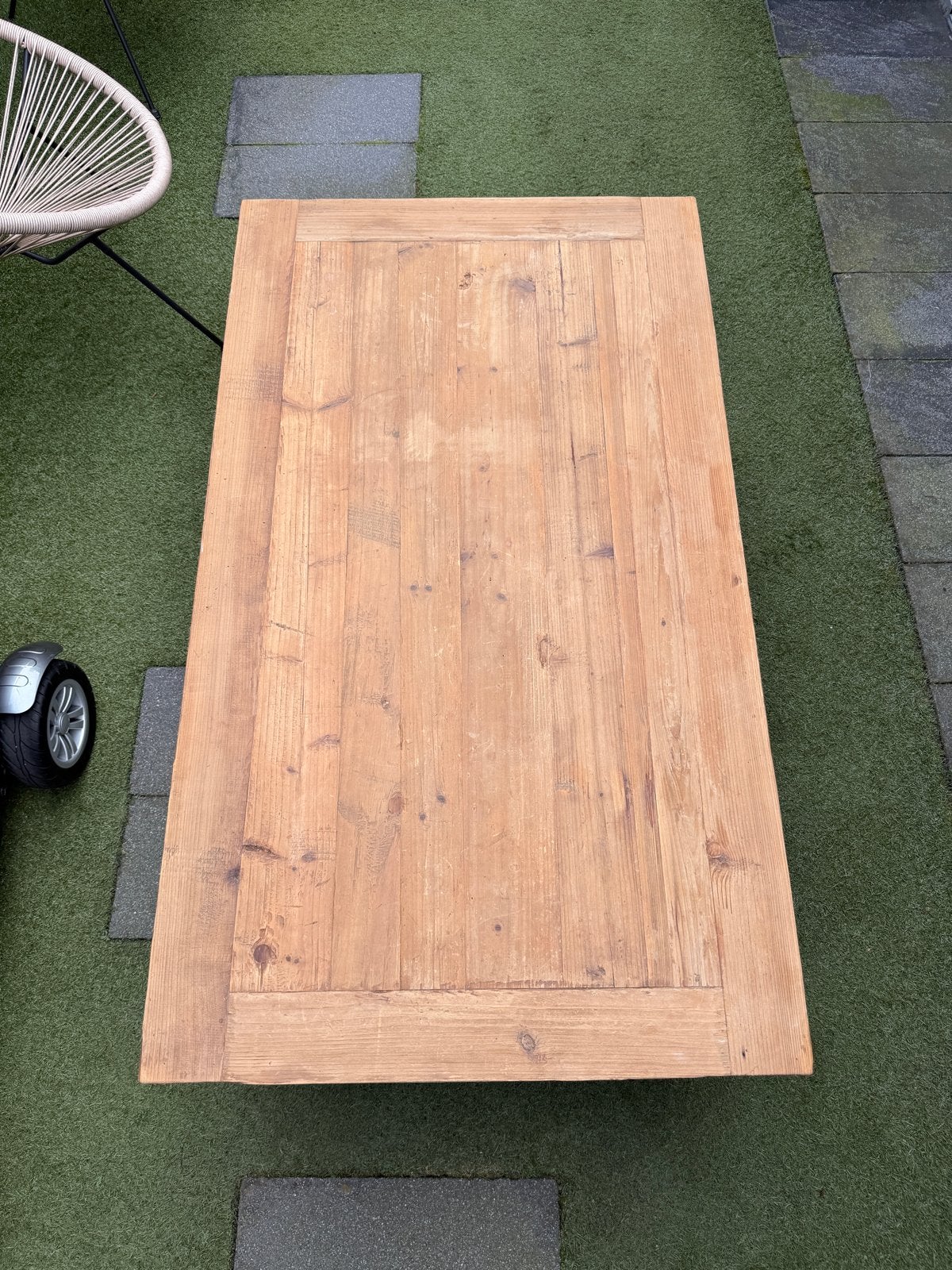 Robuuste Klooster Salontafel - 140x80x45cm, Ophalen, Gebruikt, 100 tot 150 cm, 50 tot 100 cm