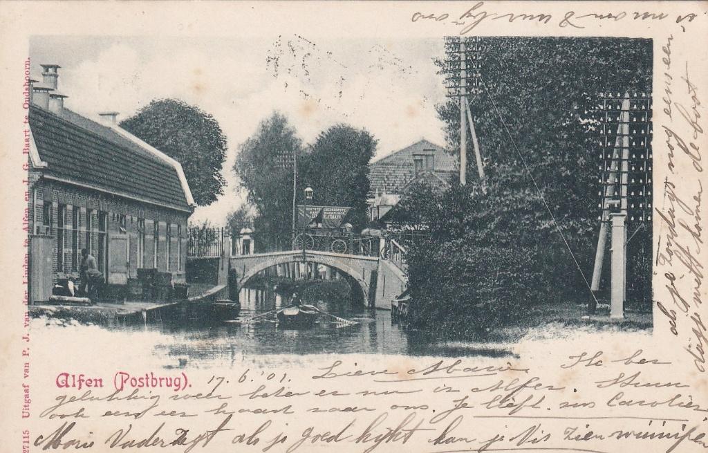 Alfen, 1901., Verzenden, Voor 1920, Gelopen, Zuid-Holland