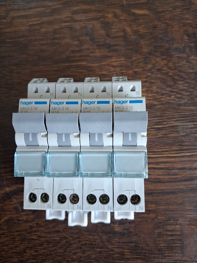 5x Hager MKS 516 installatie automaat, Ophalen, Nieuw