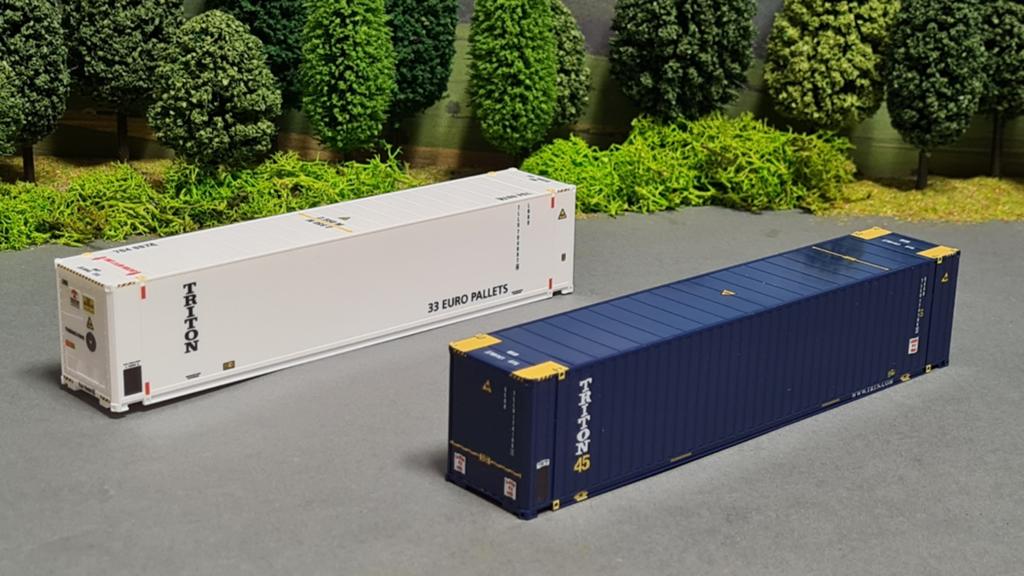 114 Herpa Triton 45ft container set, Ophalen of Verzenden, Nieuw, Bus of Vrachtwagen, Herpa