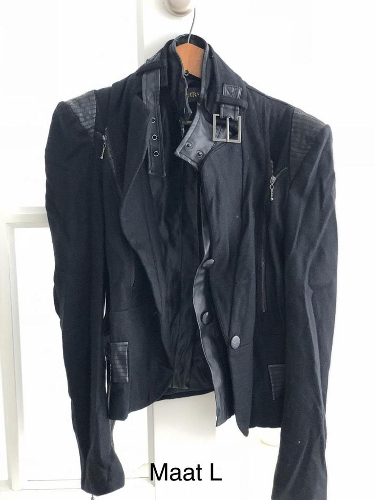 Supertrash Biker Jacket – Size L, Ophalen of Verzenden, Gedragen, Maat 42/44 (L), Zwart