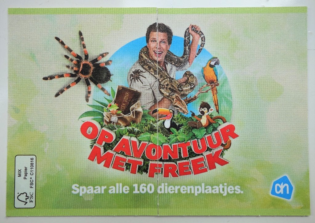 Freek Vonk: dierenplaatjes uit 2015, Albert Heijn, Verzenden