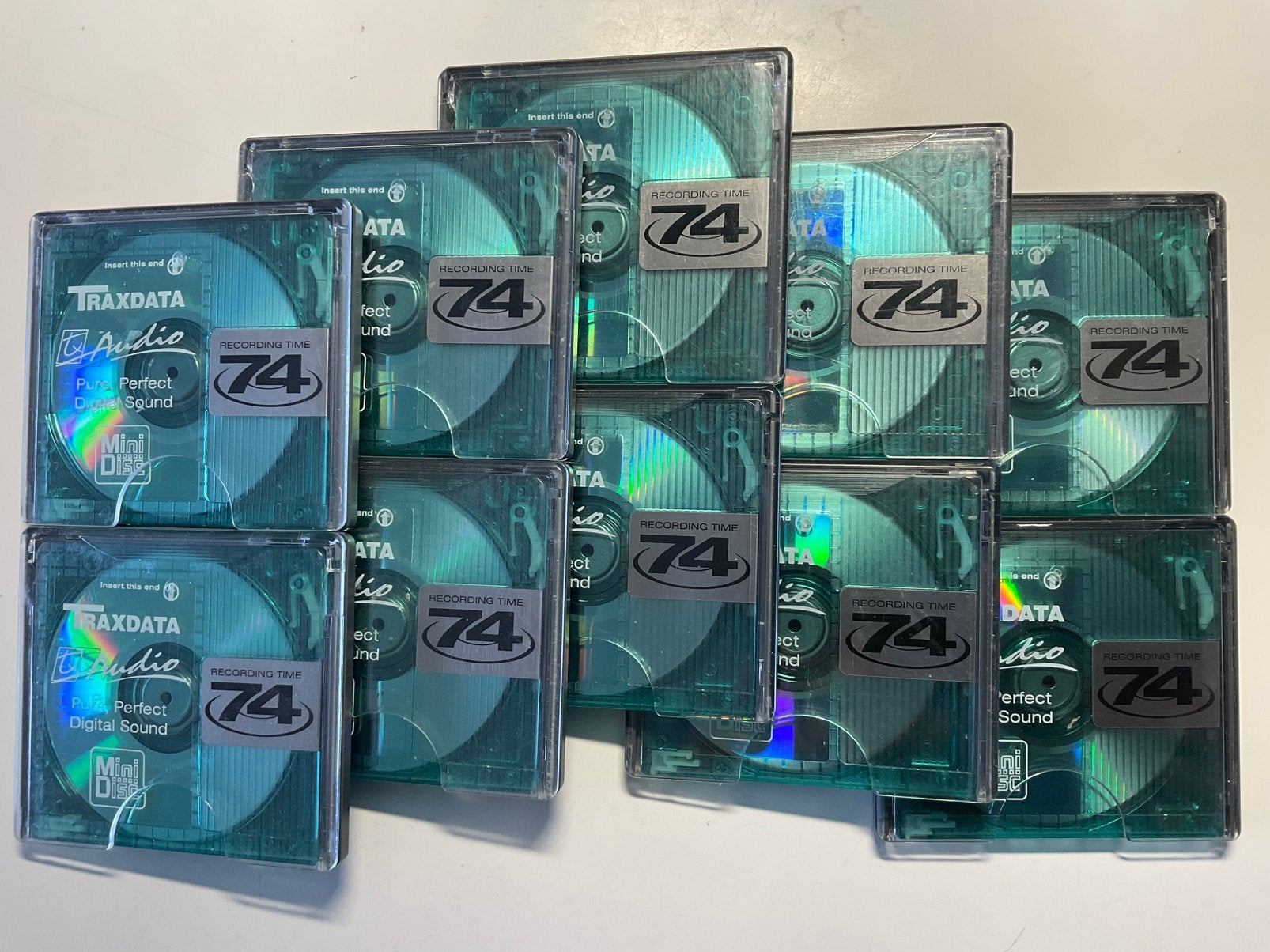 Minidisc’s.  TRAXDATA AUDIO 74. 10x als nieuw. 74 minuten, Ophalen of Verzenden, Discman
