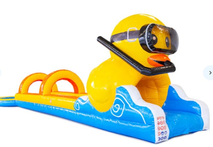 Buikschuifbaan Duck 13,5 meter te huur, huren, Ophalen of Verzenden, Nieuw, Verjaardag