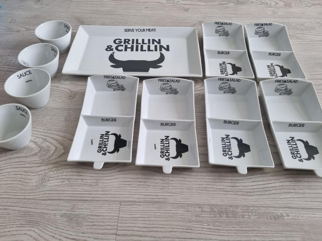Gusto Grillin & chillin complete set, Ophalen of Verzenden, Overige stijlen, Schaal of Schalen