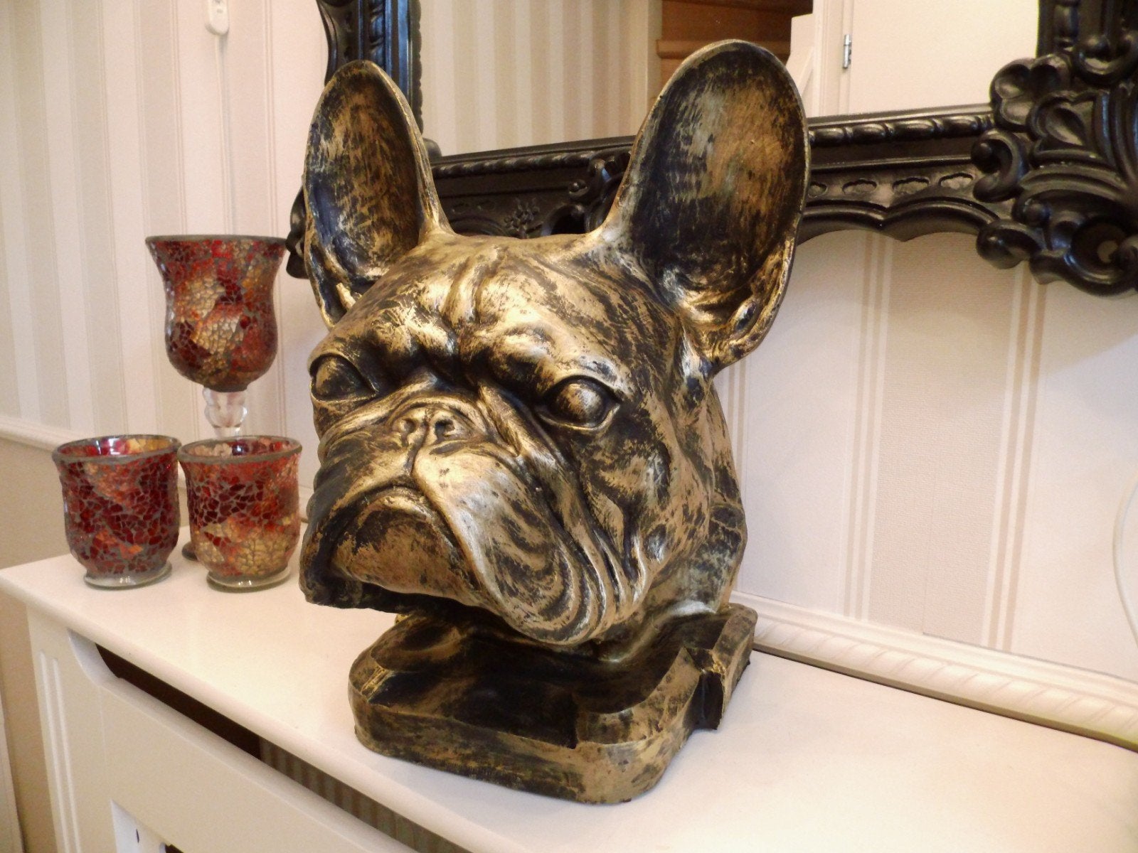HONDENKOP NW BULLDOG STAFFORD DUITSE/DEENSEDOG BORDEAUXDOG, Ophalen of Verzenden, Nieuw, Kunststof