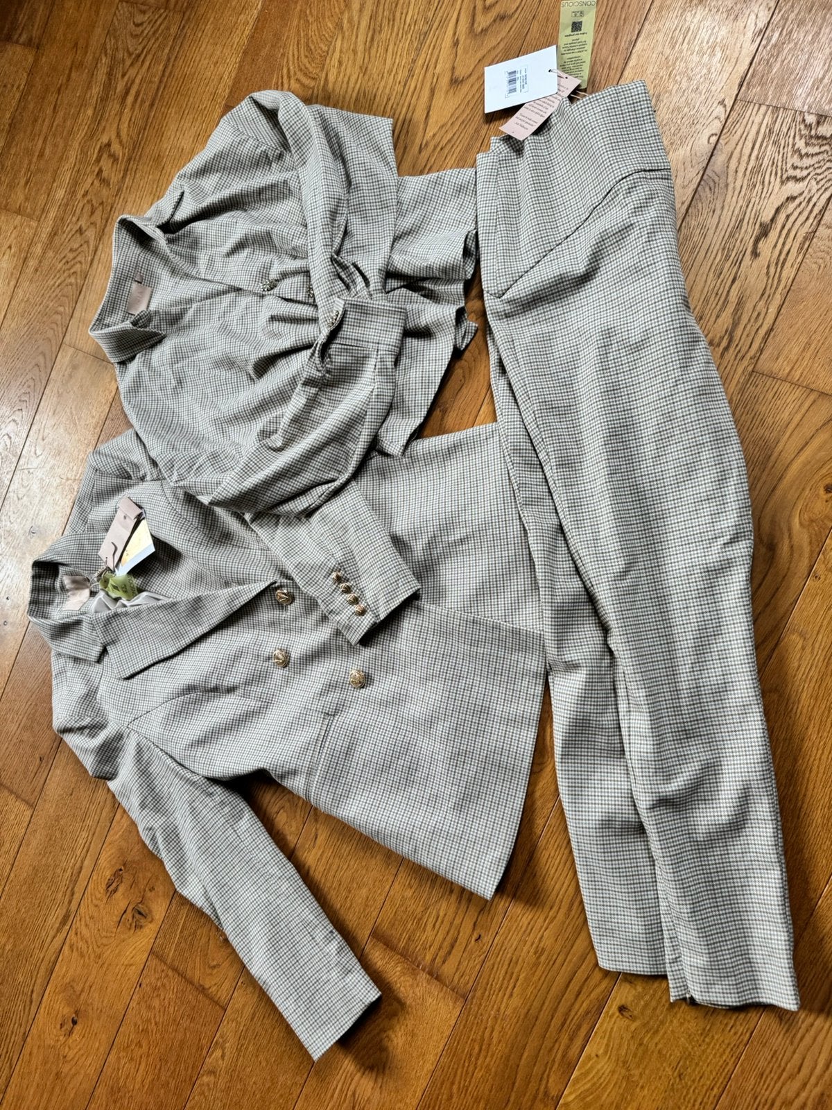 Josh V ruit broek blazer blouse maat L Nieuw, Kleding | Dames, Kostuum of Pak, Maat 42/44 (L), Nieuw, Meerkleurig