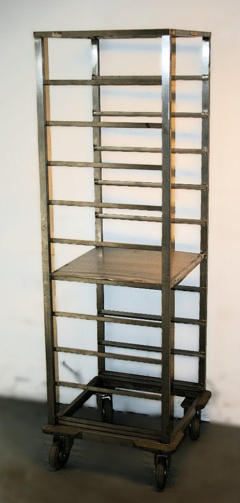RVS Regaalwagen / dienbladenwagen, bieden vanaf €90, Ophalen, Gebruikt, Metaal, Zilver
