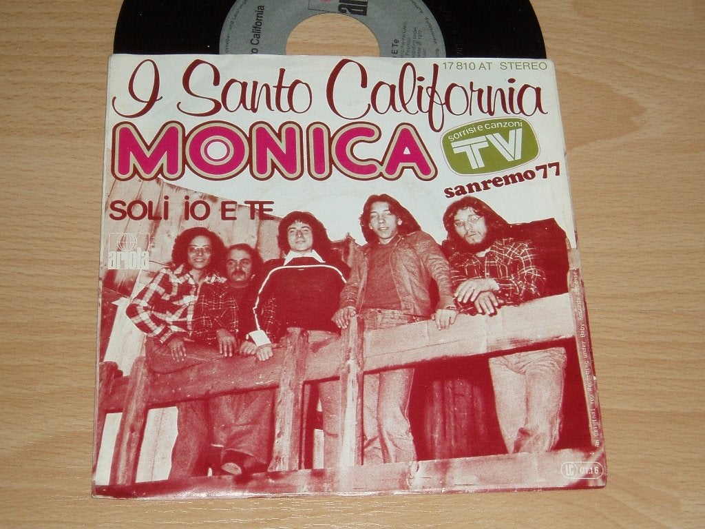 single I Santo California * Monica , San Remo 1977, Verzenden, Gebruikt, Pop