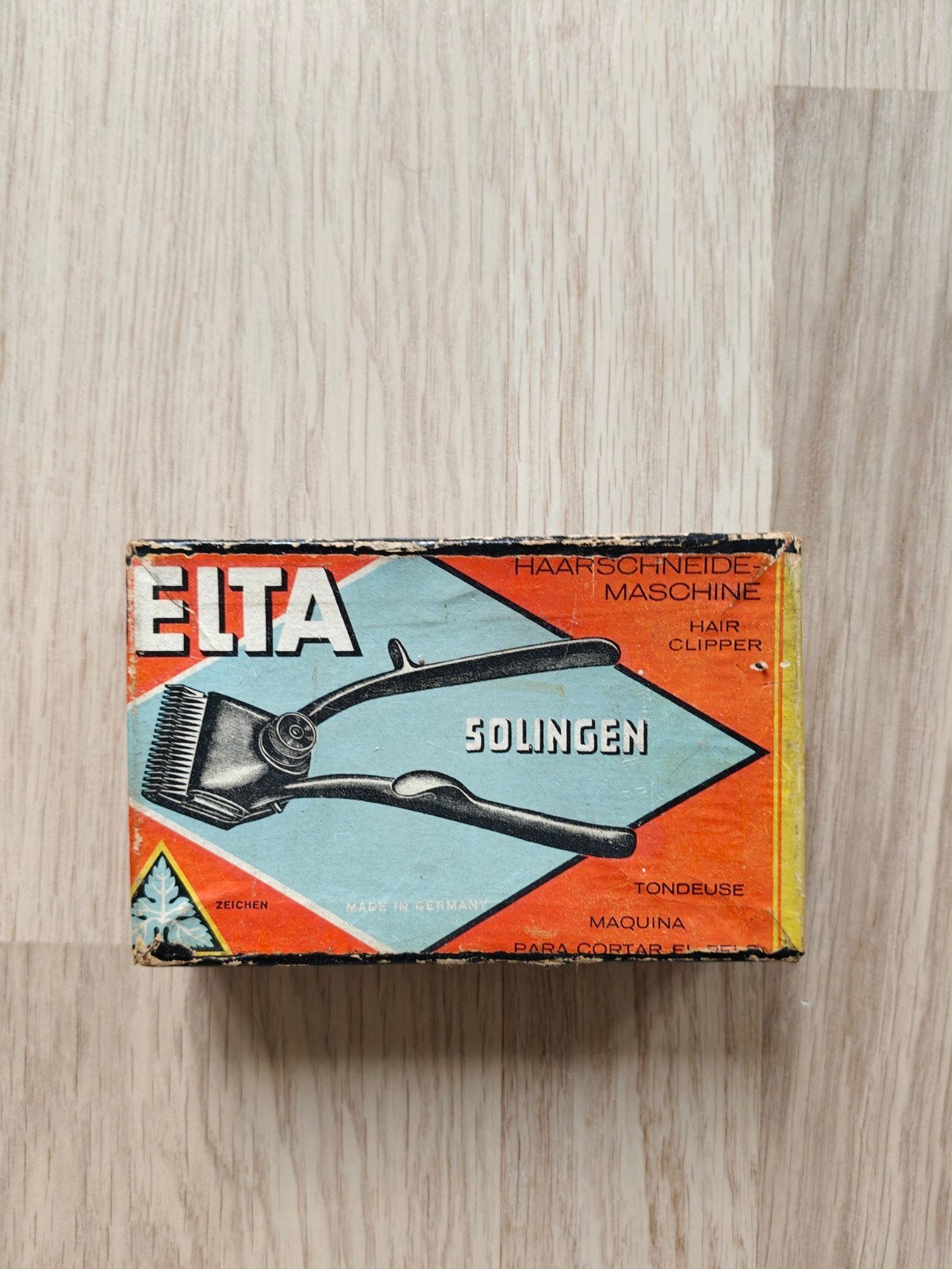 Vintage ELTA Solingen handmatige tondeuse in doos, Ophalen of Verzenden